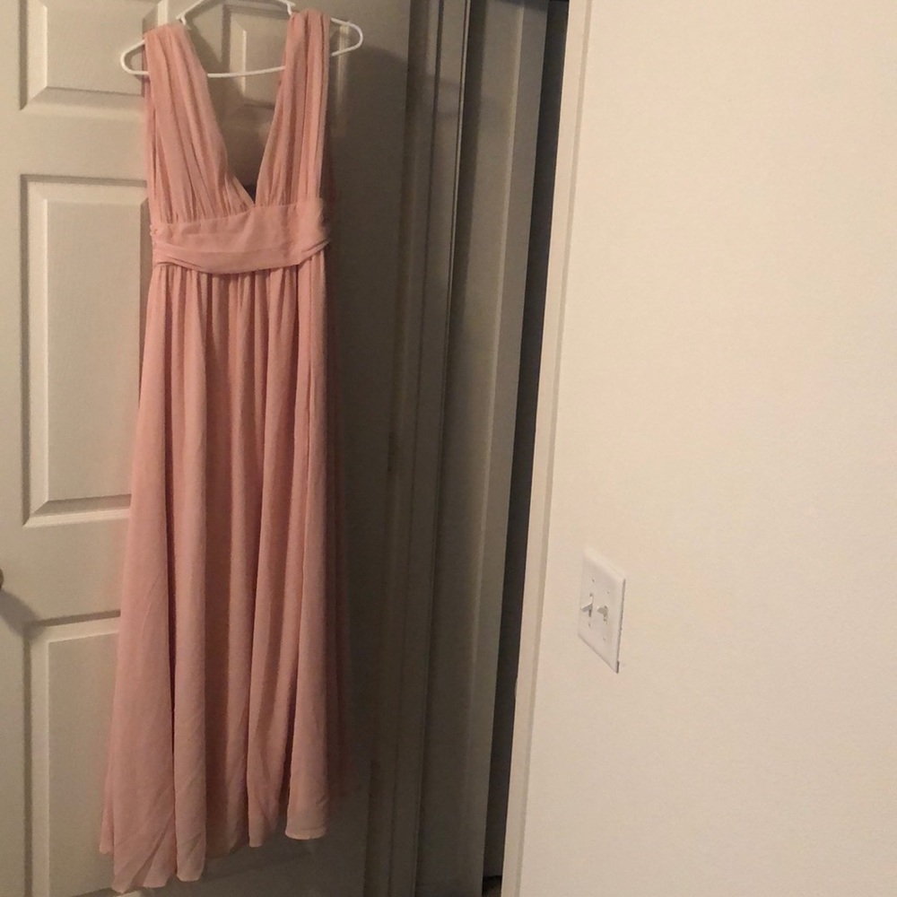 Lulus Pink Chiffon Formal Dress
